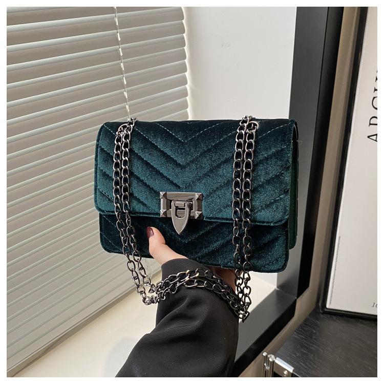 Premium Texture Black Small Square Bag Women's Summer 2025 New Trendy Fashion Shoulder Bag Texture Diamond Chain Bag
