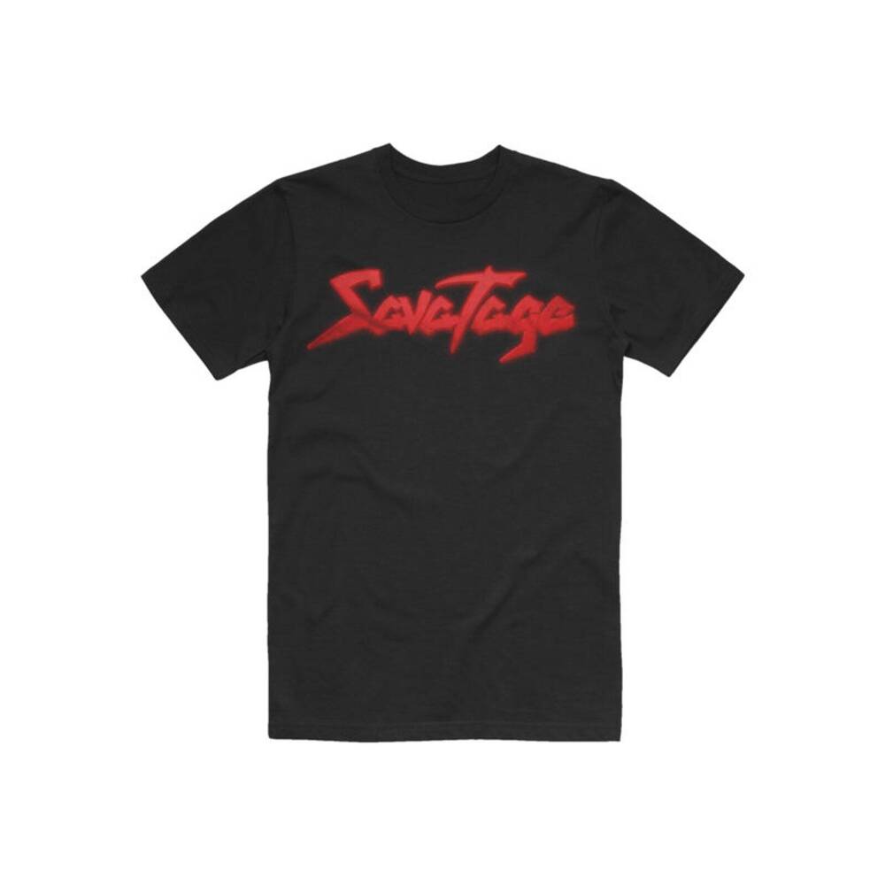 Унисекс Футболка Savatage с красным логотипом L