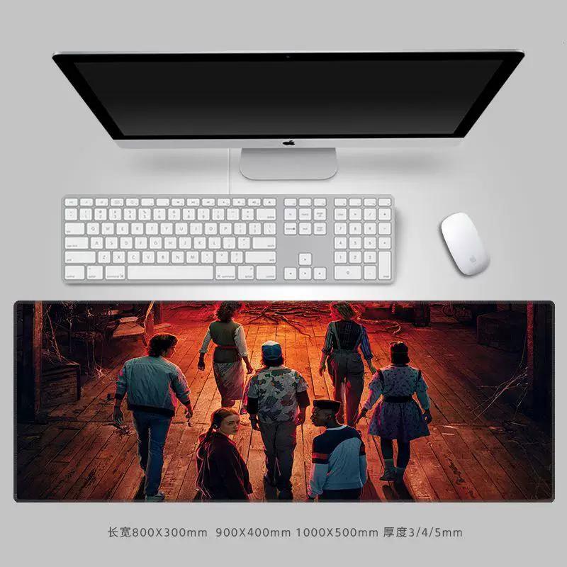 Premium Personalisierte Kreative Mauspads StrangerThings Leder-Mauspad Peripheres Computer-Tastaturpad Große Größe Büro-Schreibtischpad Tastaturpad