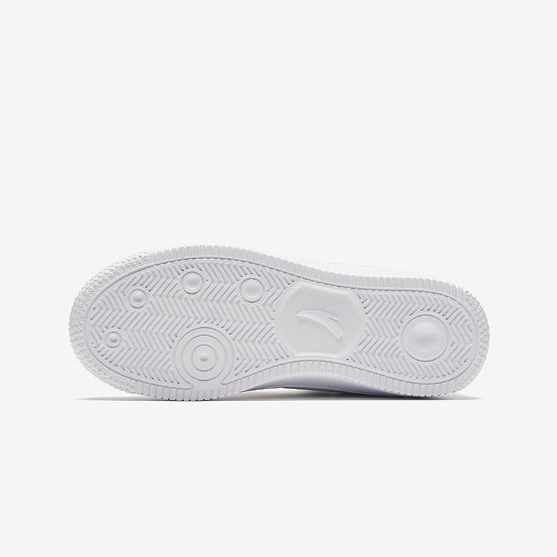 Anta Kids Synthetic Leather Fashion Versatile Non-Slip Wear-Resistant Lightweight Shock Absorbing High-Top Sneakers Men Sneakers White A12438004-3