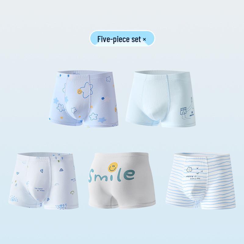 High Elastic Breathable Antibacterial Boys' Cotton Boxer Briefs – Pure Cotton Crotch, Age 10A