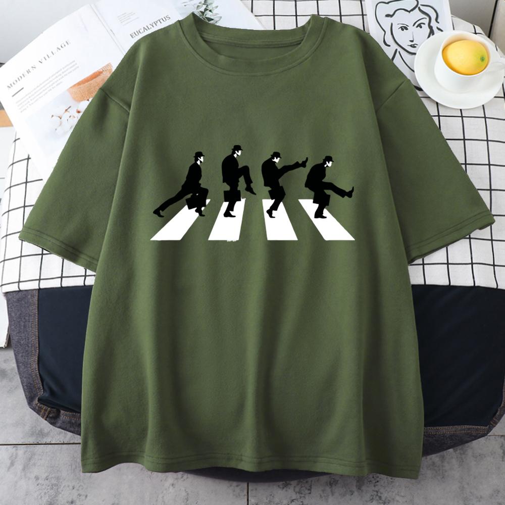 Herre T-skjorte Monty Python The Ministry Of Silly Walks T-skjorte Gate Morsom Kortermet Bomull Oversized T-skjorte Personlighets-T-skjorte