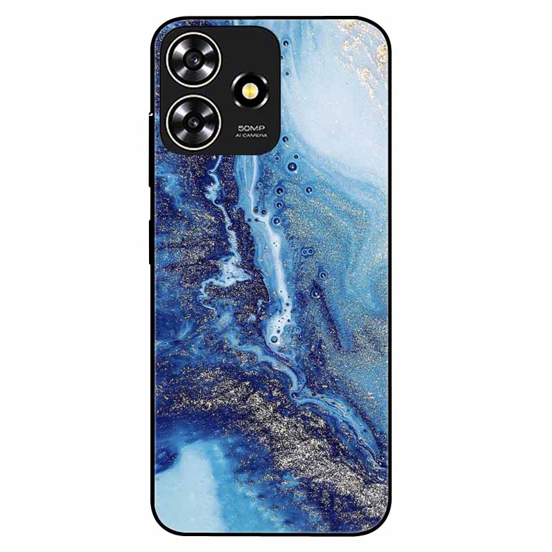 For ZTE Blade A73 4G Case 6.6'' Para Silicone Soft Cool Print Marble Phone Cover for ZTE BladeA73 A 73 4G Shockproof TPU Bags