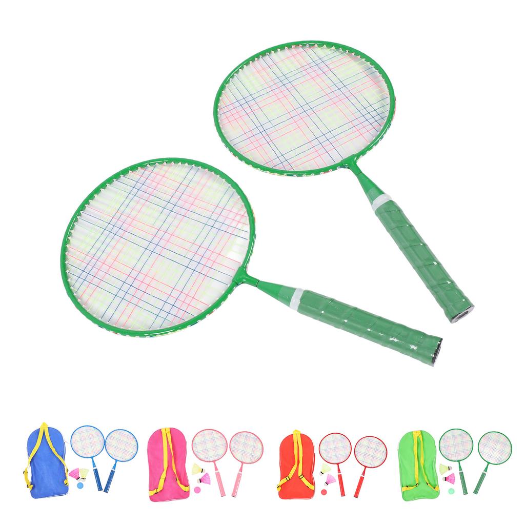 1 Pair Children Badminton Racket Set with Carrying Bag Kids Badminton Kit with 2 Shuttlecocks 1 Tabl