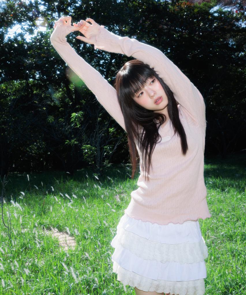 ROSEFRANTZ Lace Label V-Neck Long Sleeve [Pink]