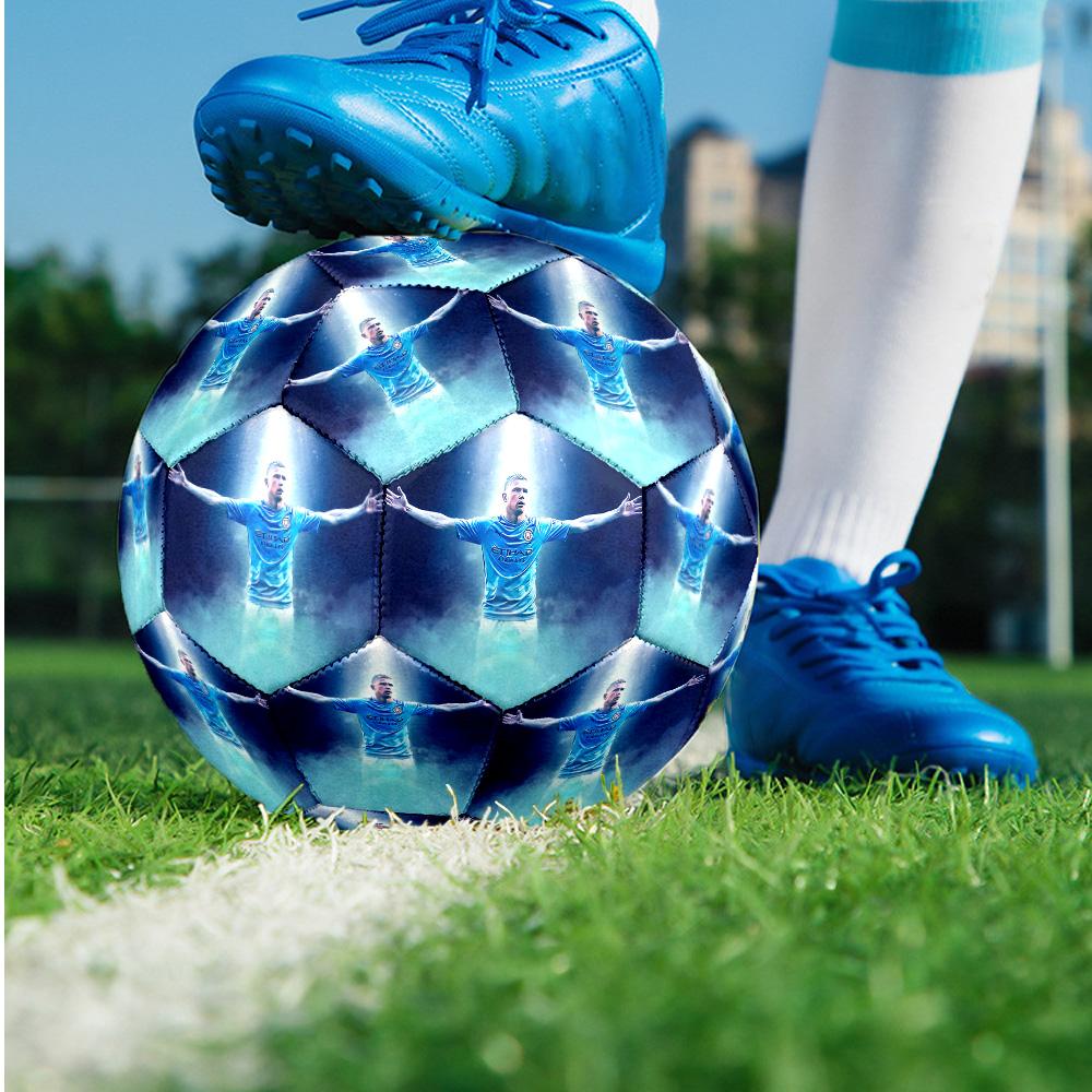 Kevin De Bruyne Theme Soccer Ball Size 5 Soccer Ball Soft Touch Professional Training Football for Outdoor Sports