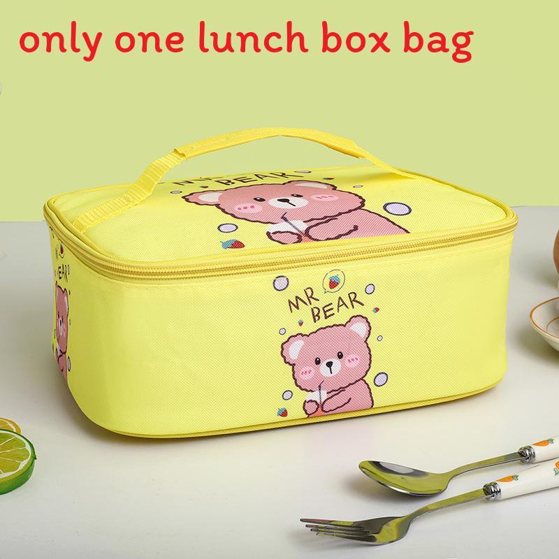 Cartoon Insulated Bento Bag For Kids With Aluminum Foil Lunchbox Carrier For School Or Travel