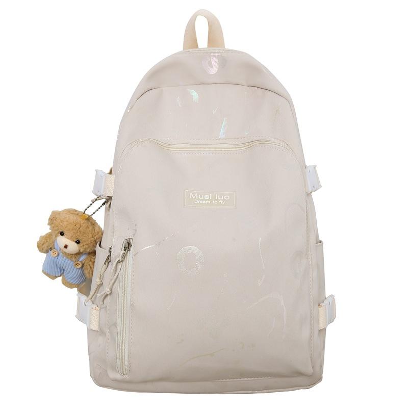 

Легкий дорожный рюкзак для школьников, женский рюкзак с буквенным принтом, школьная сумка бежевый