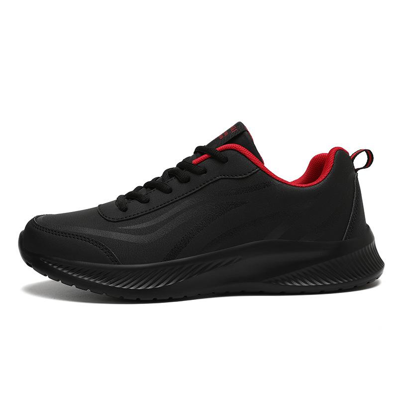 Foreign Trade Xiyin Large Size Lightweight Soft Sole Men's Sneakers Leather Surface Waterproof Casual Running Shoes Men's Shoes Spot