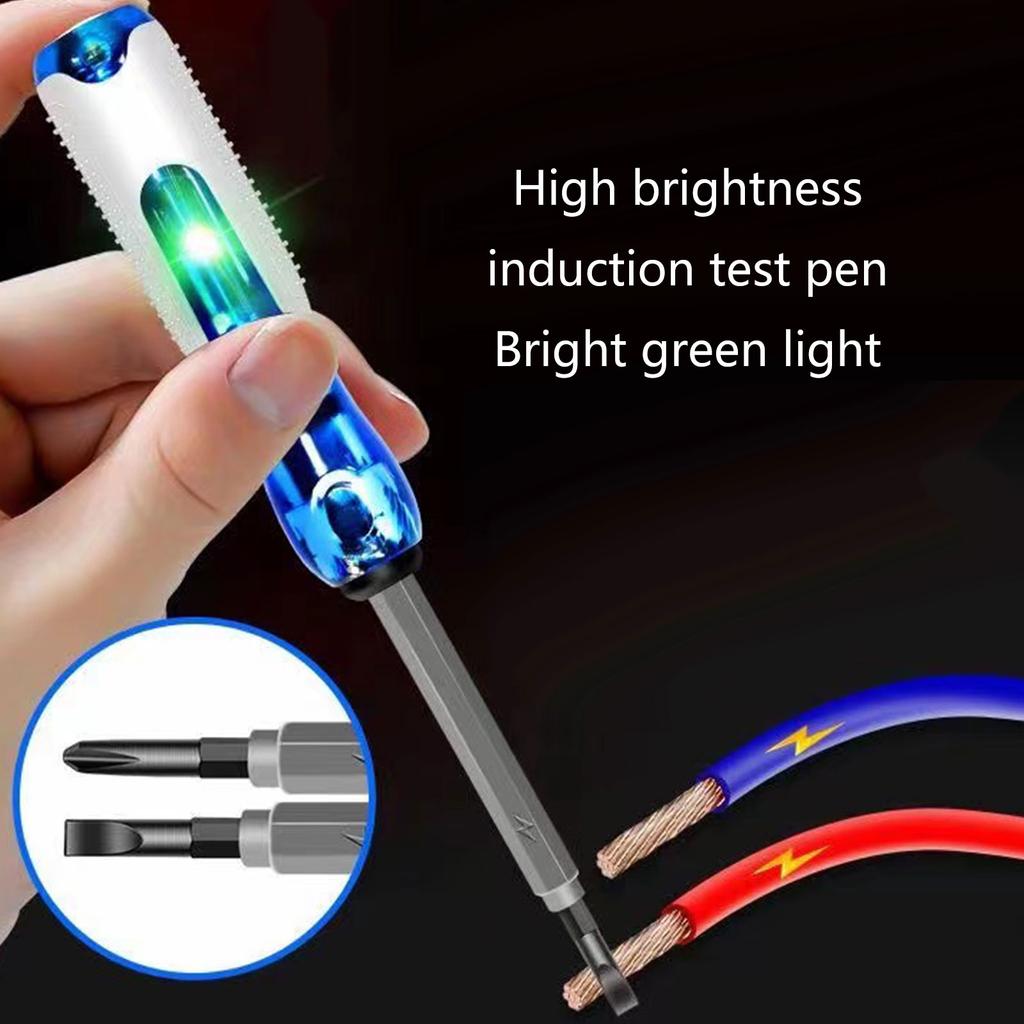 Berührungslose Spannungsprüfer-Werkzeuge, LED-Taschenlampe, Summeralarm, 24-500-V-Spannungsprüfstift, Test für stromführende/nullleitende Leitungen