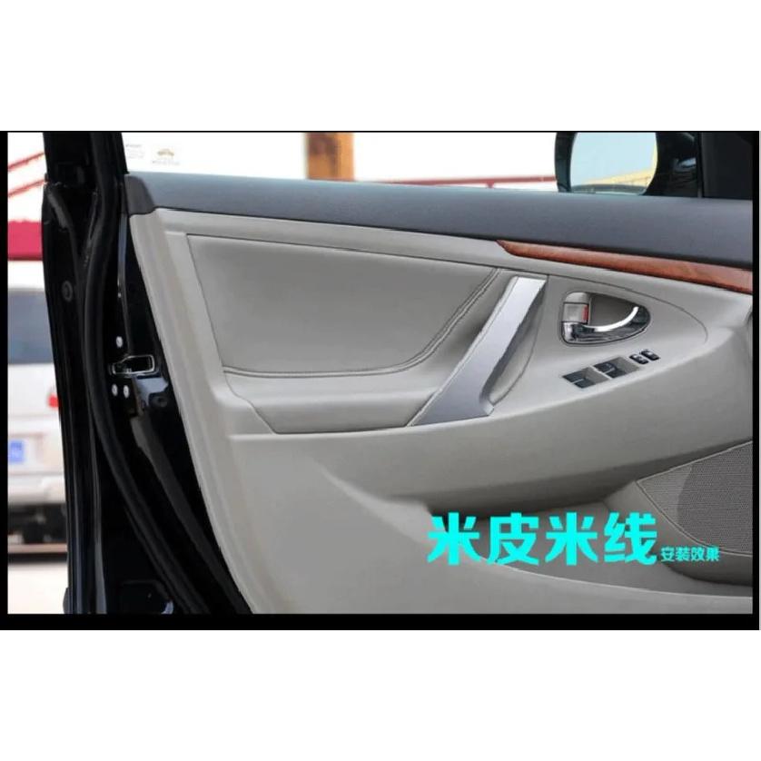 4Pcs/SET Microfiber Leather Car Door Armrest Panel Protective Cover For Toyota Camry 2006-2012 with Mount Fittings