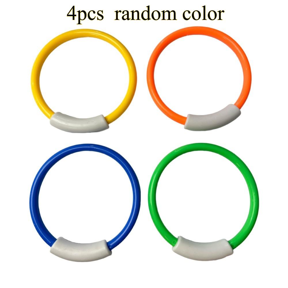 

4-piece colorful diving rings for children s pool games - easily identifiable water toys suitable for swimming, diving.