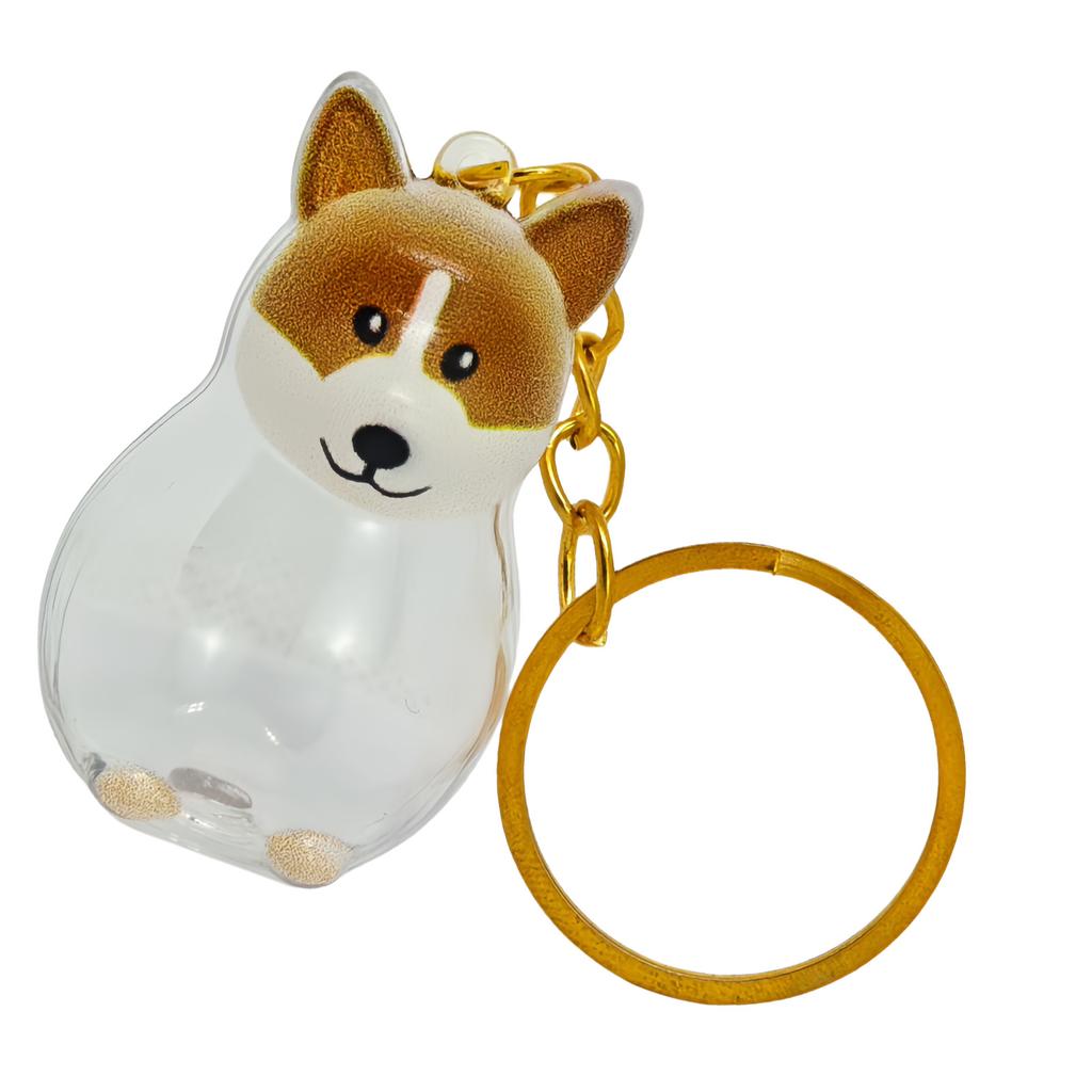 Clear Pet Hair Memorial Keychain Keepsakes For Dog Lover Furs Collector Box Jewelry Honored Beloveds Pet Bag Charm Gift