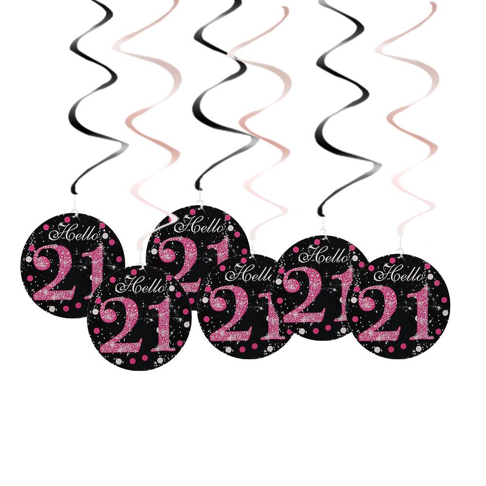 

Black Eyecatching And Magenta Spiral Birthday Decorations For Celebrating Milestones Magenta Spiral
