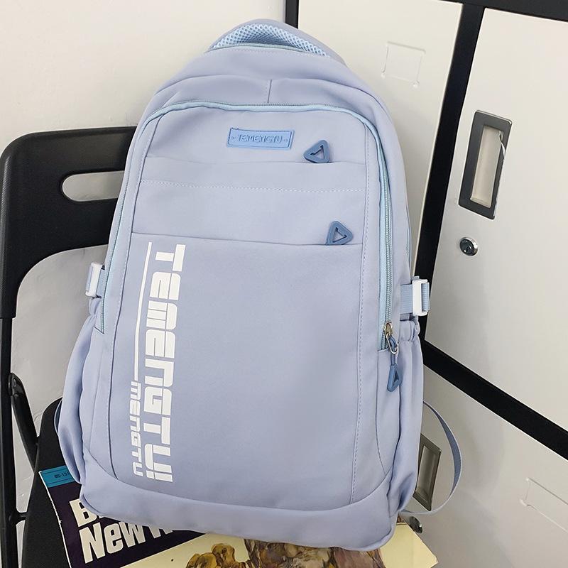 School Bag Junior High School Girls Burgundy Backpack Men College Students Middle School Students High Quality