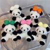 Cute Panda Doll Keychain Charming Panda Car Ornament Fun Decorative Piece Lovely Bag Charm for Women Perfect Present