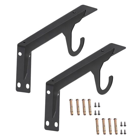 1/2Pcs Support Frame Heavy Duty Industrial Shelf Brackets Steel Wall Shelf Support