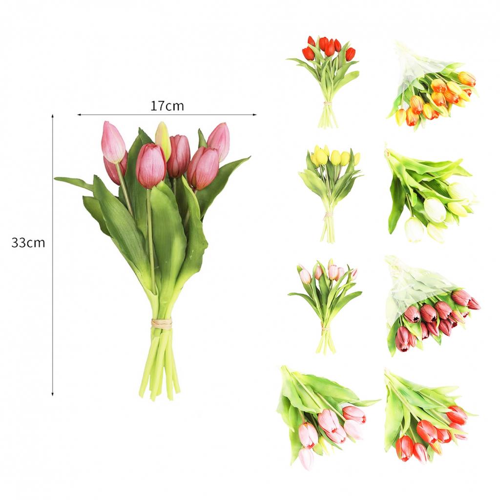 Fake Tulip Bouquet Easy to Maintain and Wipe Clean for Long Lasting Beauty