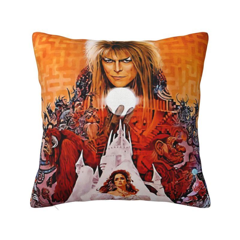 Custom Labyrinths Jareth Pillow Case Bedroom Decoration Cute Fantasy Film Cushion Decoration Salon Square Pillowcase