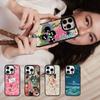 S-Spiriteds Flower A-Away Phone Case PC+TPU For Iphone 17 Air 16 15 14 13 12 11 Pro Max Black Silicone Hard