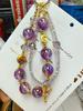 Light Luxury Crystal T-word Mobile Phone Chain Short Beaded Mobile Phone Lanyard Pearl Portable Lanyard Butterfly Internet Celebrity Women's Jewelry