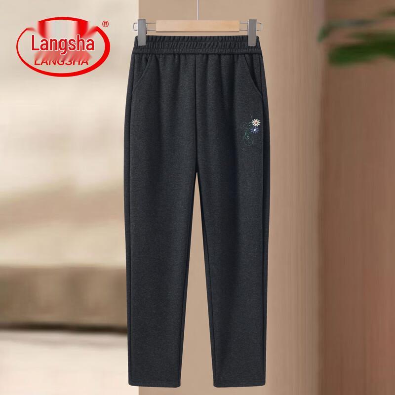 LangSha Women s Elastic Waist Straight Leg Pants 3XL