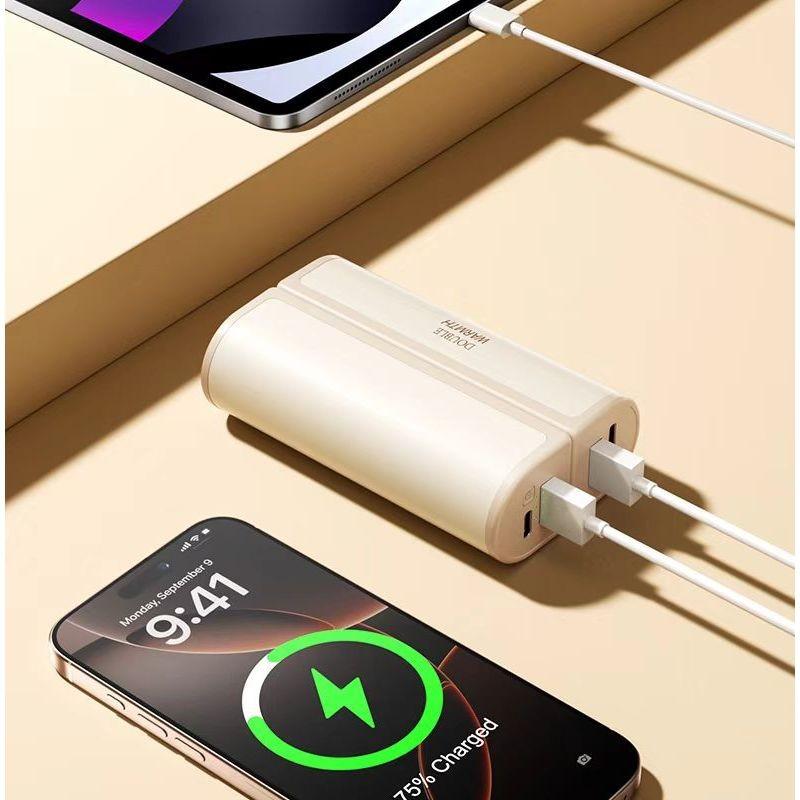 2 In 1 Magnetic Dual Electric Hand Warmer 3-Second Rapid Heating Pocket Handwarmer Portable USB Rechargeable Heater