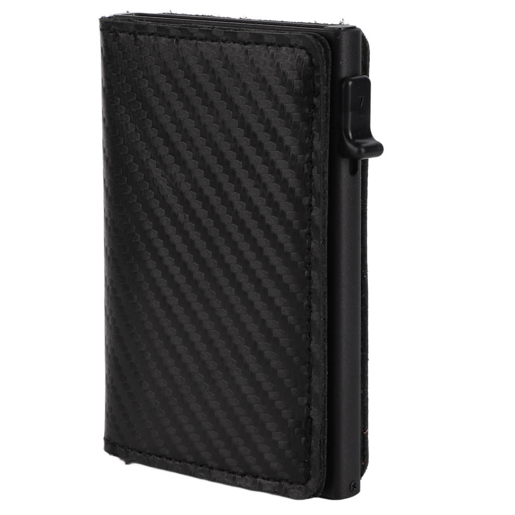 Card Wallet Soft Leather Large Capacity Lose Proof Multifunctional Men Wallet Gift Carbon Fiber