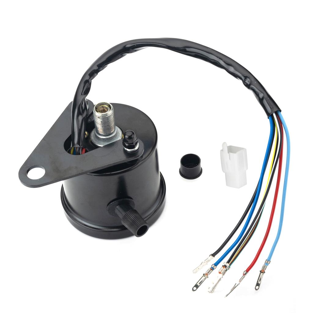 Cafe Racer Custom Motorcycle Mechanical Speedometer with LED Indicator Odometer 220km h