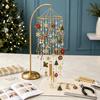 Metal Wind Chime with Display Stand DIY Christmas Kit, Faux Crystal Bead Hanging Ornament Craft Set Supplies for Family Stand, Holiday Tabletop Decor,