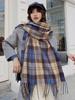New Free  Cashmere Women Scarf Winter Plaid Fringed Scarve Pashmina Mujer Femme Foulard Bufanda Long Wrap Shawls Unisex