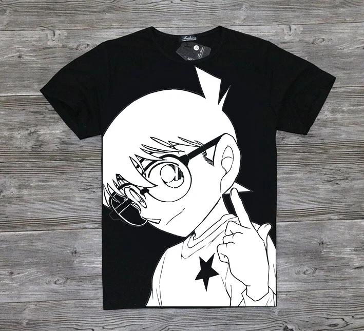 Cosplay Detective Conan Anime Manga T-Shirt Costumes Black Polyester New S