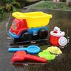 Popular Large Plastic Beach Toy Car Sandglass Set for Kids - Perfect for Sand and Water Play, Bath Time, and Recreation.