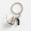 Pack of 5 Coffee Culture Symbolic Portafilter Keychain Espresso Machine Accessory Bag Pendant Metal Texture for Gifting