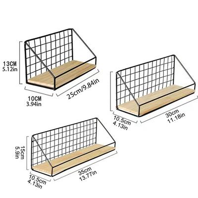Yaratıcı Duvara Monte Raflar, Yatak Odası Duvarları, Demir Duvar Asma Sepetleri, Depolama Rafları, Saklama Sepetleri, Asma Raflar