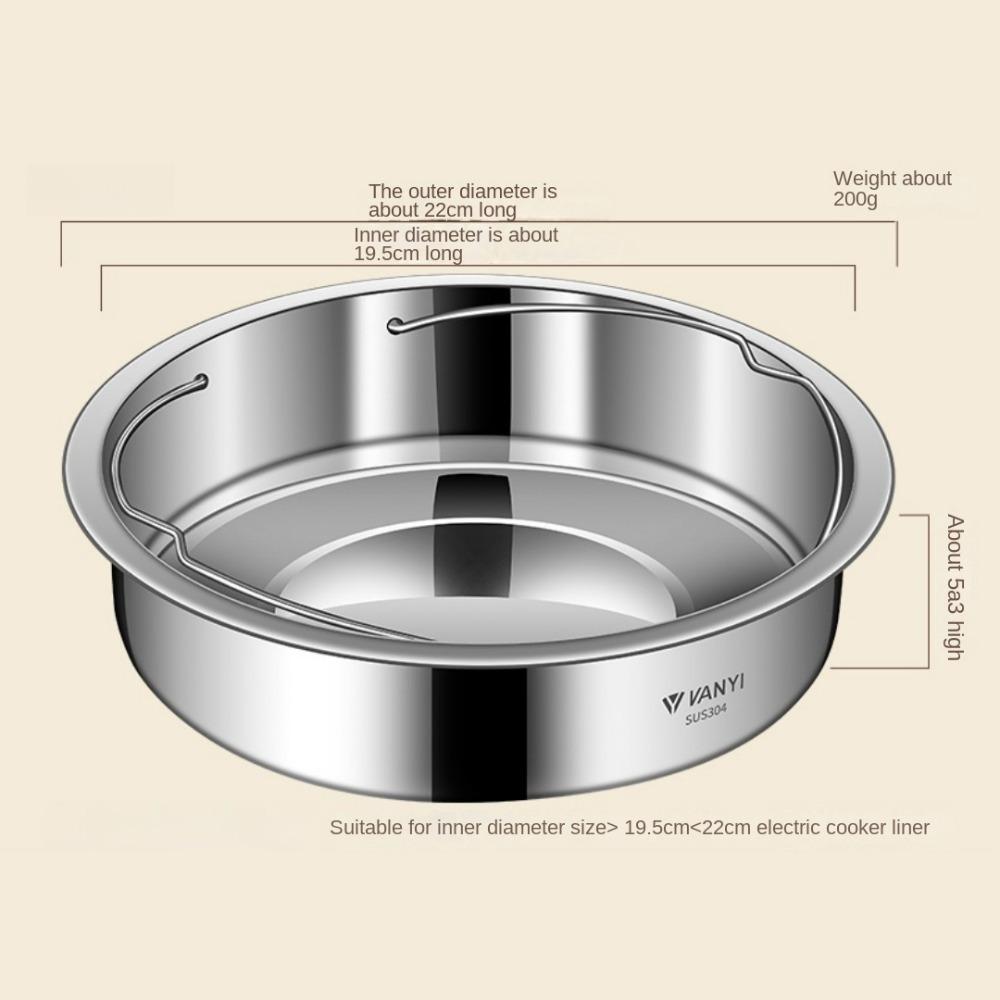 Langlebiger Edelstahl-Dampfkorb mit Griff Stapelbare Dampfplatte Kochwerkzeug Runder Topfeinsatz für Eier Fleisch Fisch Mais