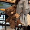 JK Lolita Bear Doll Crossbody Bag Plush Toy Animal Shoulder Bag Children's School Bag  Lady