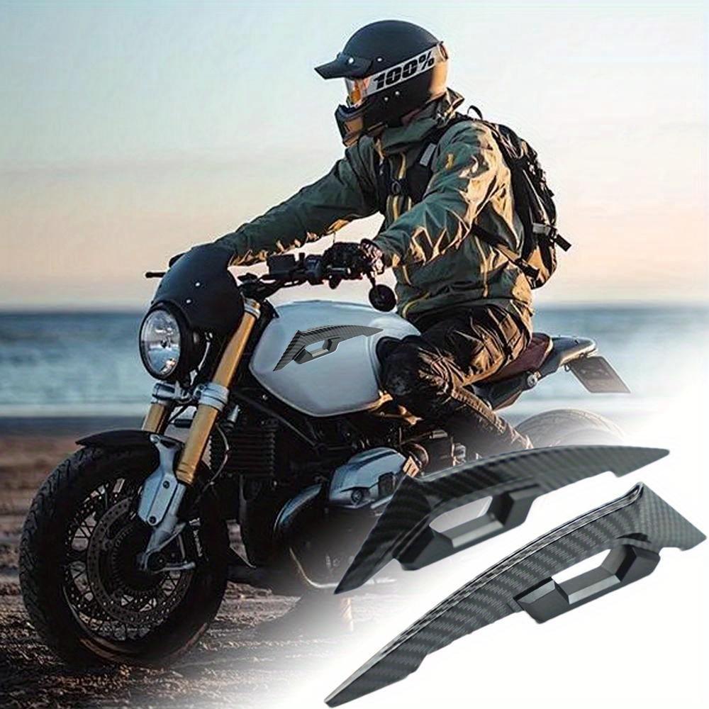 Carbon Fiber Motorcycle Wind Wings Self-Adhesive Aerodynamic Front Spoilers