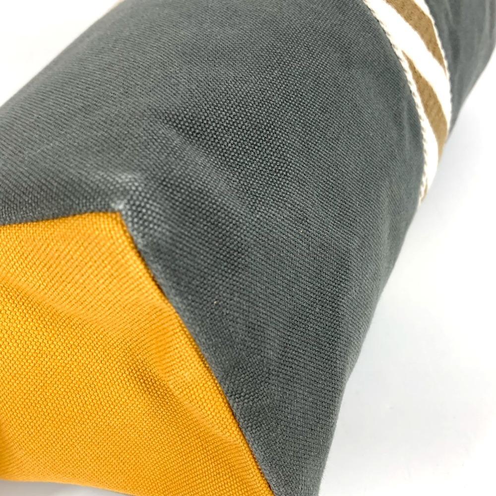 HERMES H logo Jimet GM Pouch Bag Makeup Multi Pouch Clutch bag gray/Yellow