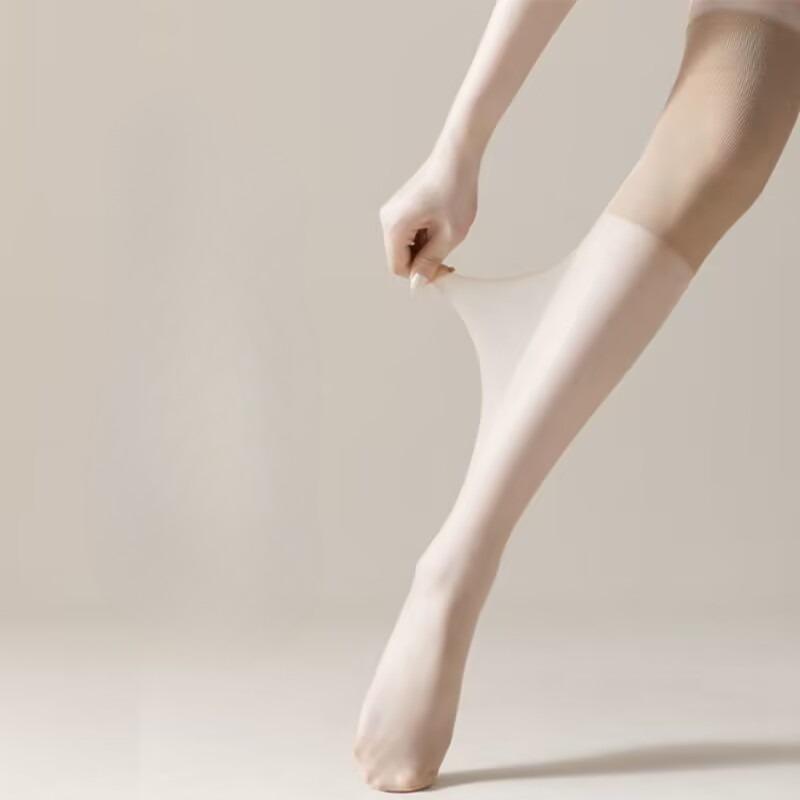 Women's Summer Thin Knee-high Stockings, Long, High-elasticity Anti-snagging Stockings Without Curled Edges, Knee Protection Stockings
