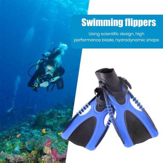 1 para płetw do pływania dla dorosłych mężczyzn i kobiet do nurkowania z rurką płetwy do pływania regulowane klamry otwarta pięta rozmiar podróżny elastyczne krótkie płetwy do pływania