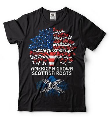 Schottland T-Shirt Amerikanisch aufgewachsen Schottische Wurzeln Schottische Wurzeln Erbe Tee T-Shirt