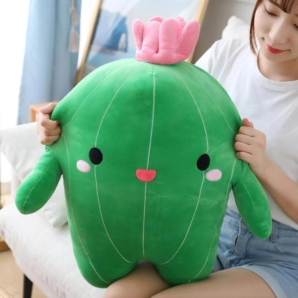 Lovely Flower Plant Cactus Plush To Stuffed Doll Pillow Cushion Bolster Kids Children Boy Girl Gift Room Bedroom Decor