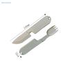 Edelstahl 2-in-1 Campingbesteck Messer und Gabel Set Rostfrei Multifunktionale Utensilien
