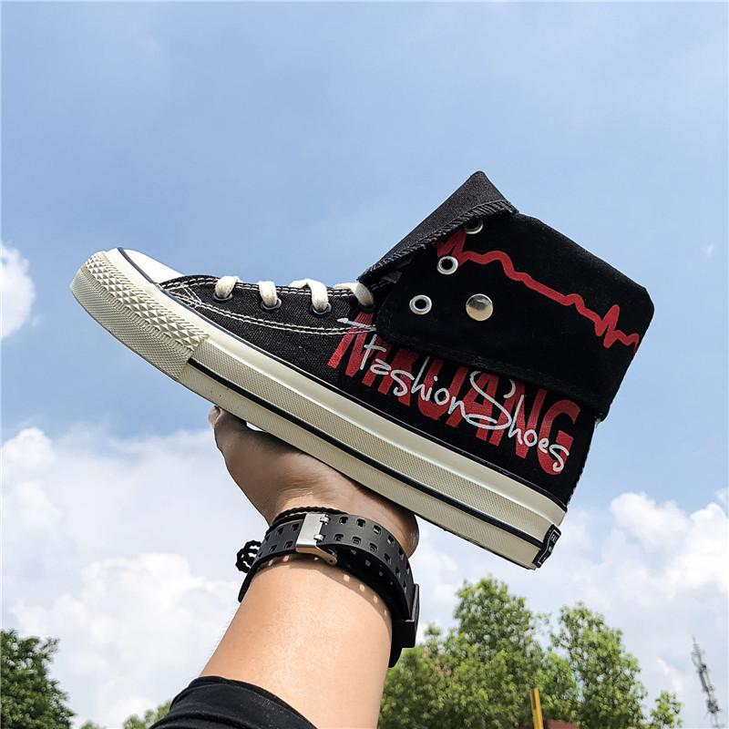 

Трендовые высокие кеды для мужчин, чтобы носить осень, новые шикарные нишевые универсальные уличные туфли для высоких мужчин A166 39 чёрный