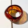 Gradient Coffee Tone Resin Bracelet Comfortable Wear Jewelry Accessory for Women Office Party Casual Outfit Styling