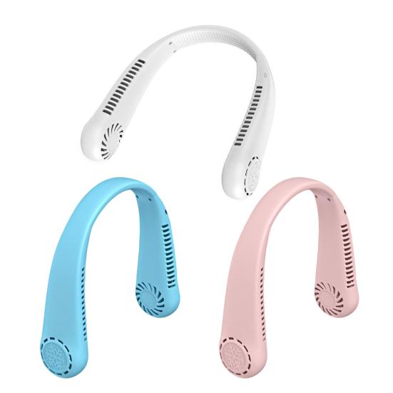 Neck Fan, Lightweight Bladeless Hanging Portable Fan, Hands Free Fan 3 Speed Adjustable Design, Long Battery Life Personal