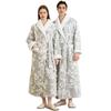 Men's Winter Shawl Collar Plush Fleece Bathrobe Soft Warm Long Sleeve Robe with Pockets Spa Robes for Men Comfortable Fluffy Homewear Sleepwear
