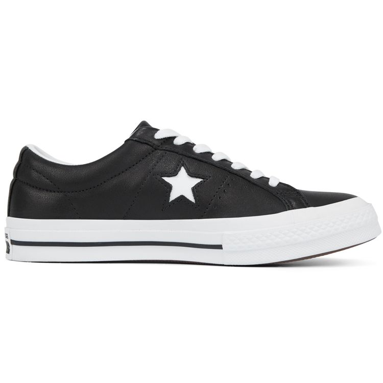 Converse One Star Series Leather Low Top Comfortable Sneakers Unisex Sneakers Black White 163385C