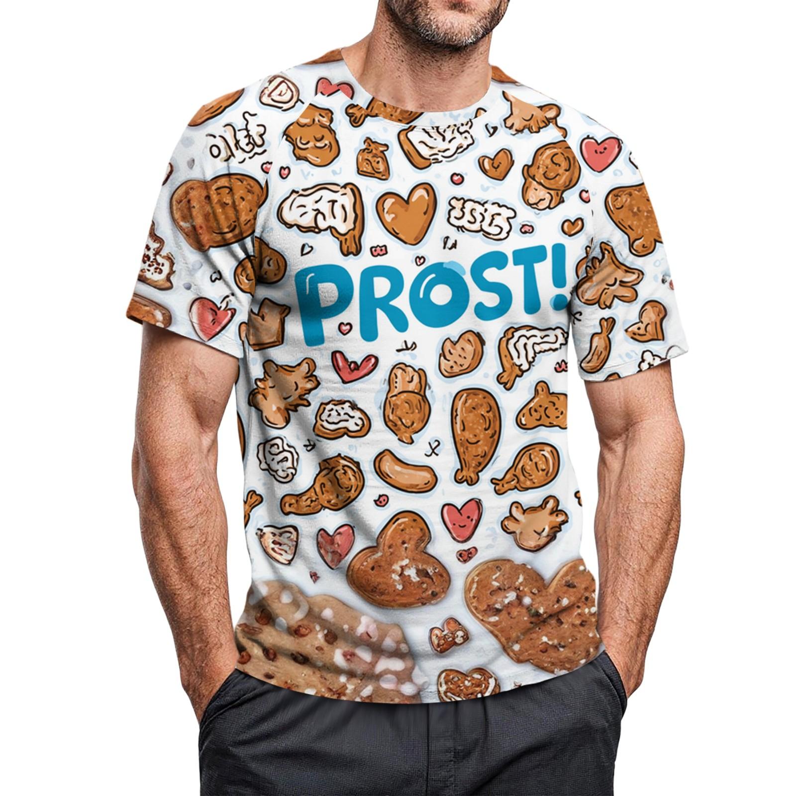 

Мужская повседневная футболка с круглым вырезом и короткими рукавами с принтом XXXL шафрановый